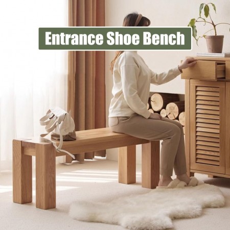 ChunKy Oak : Ghế Băng Dài Gổ Sồi - W90cm